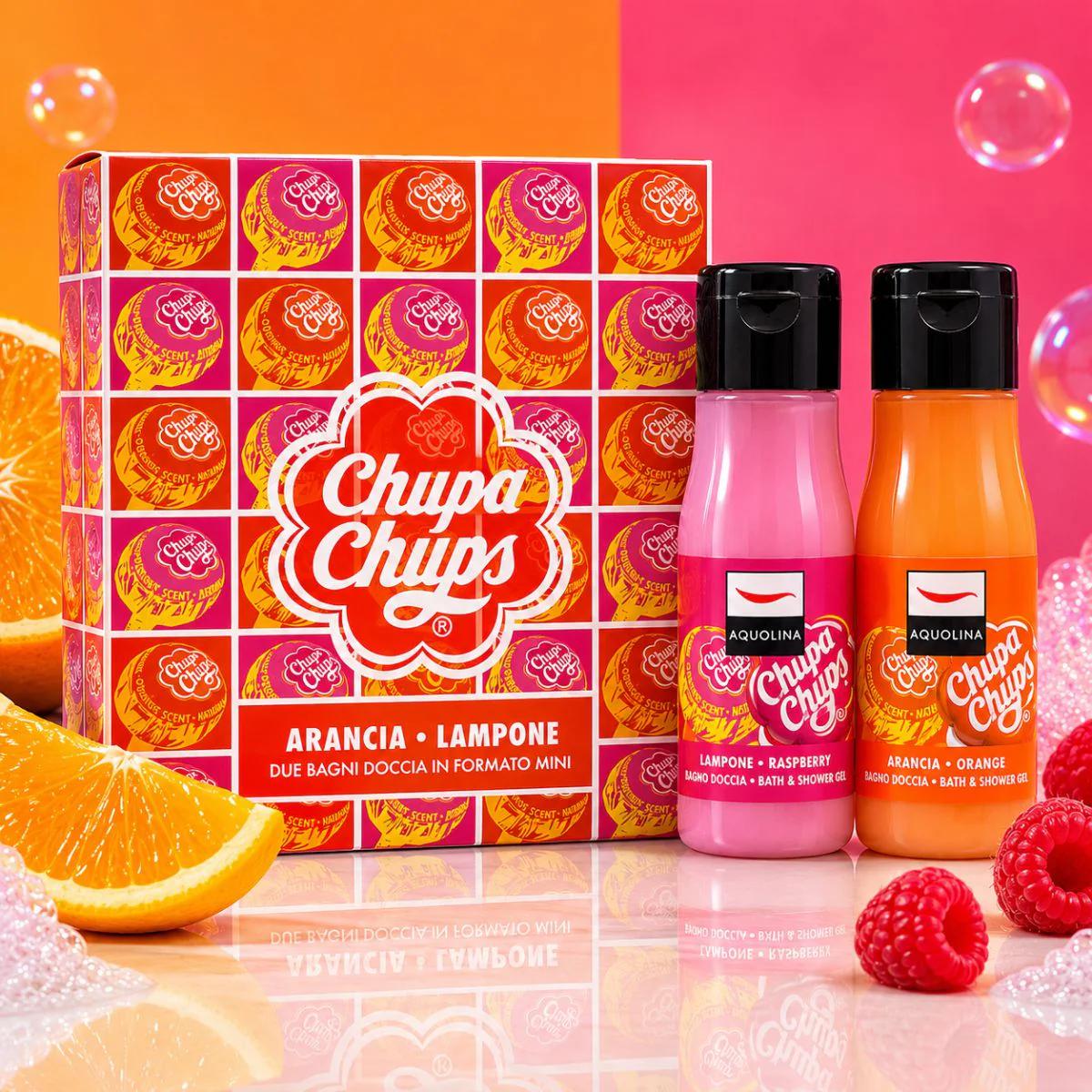 AQ.CHUPA_CHUPS_KIT_BAGNO_ARANCIA_125+LAMPONE_125ML